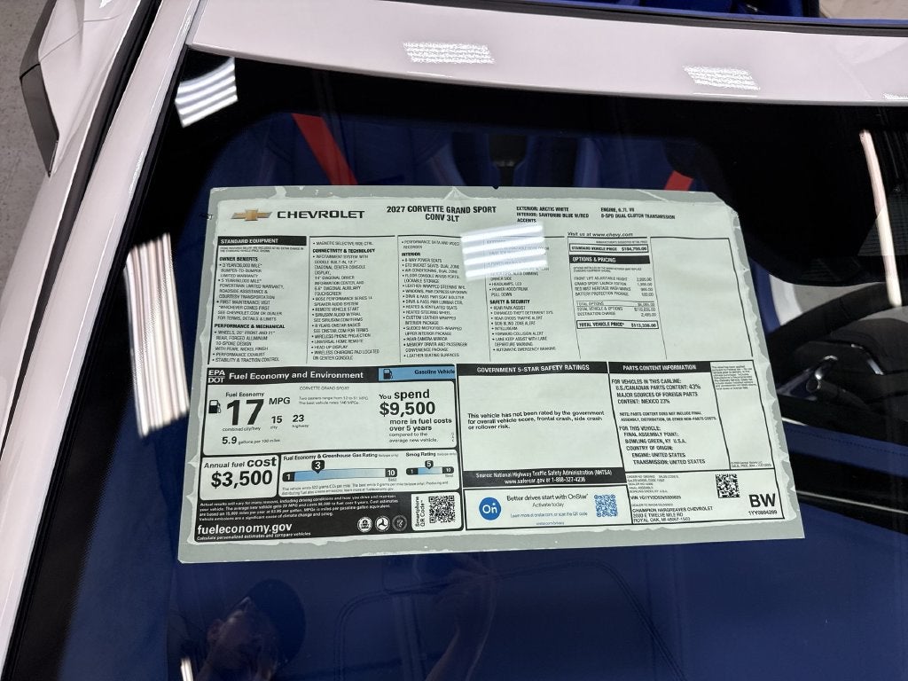 2027 Chevrolet Corvette Grand Sport 3LT
