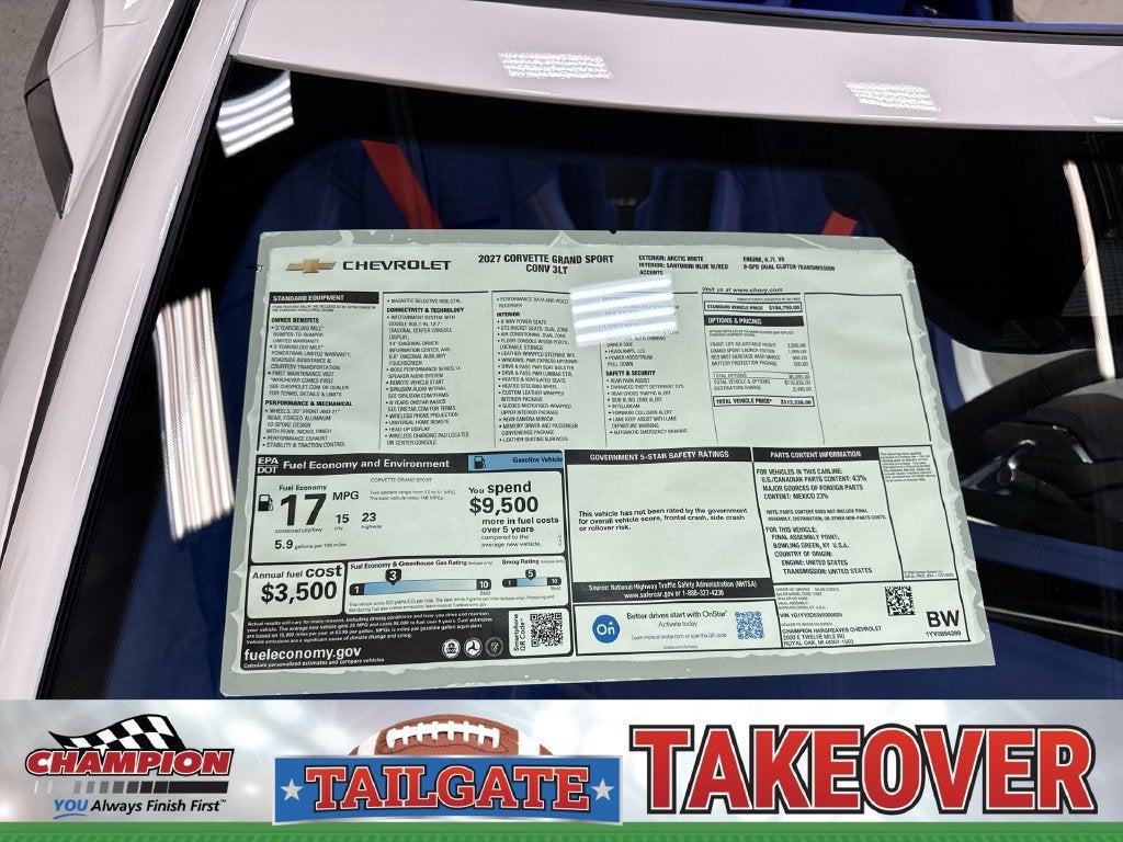 2027 Chevrolet Corvette Grand Sport 3LT