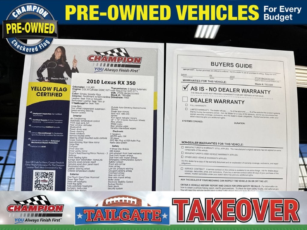 2010 Lexus RX 350 4DR FWD